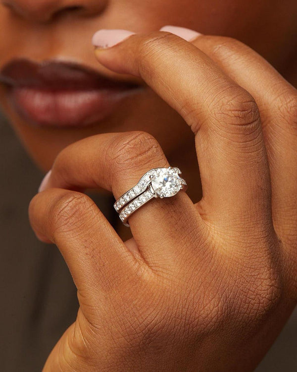 Evermore Round Moissanite Bride Set 18K Gold Item | Buy Evermore Round Moissanite Bride Set 18K Gold | SPOP Enterprise Global