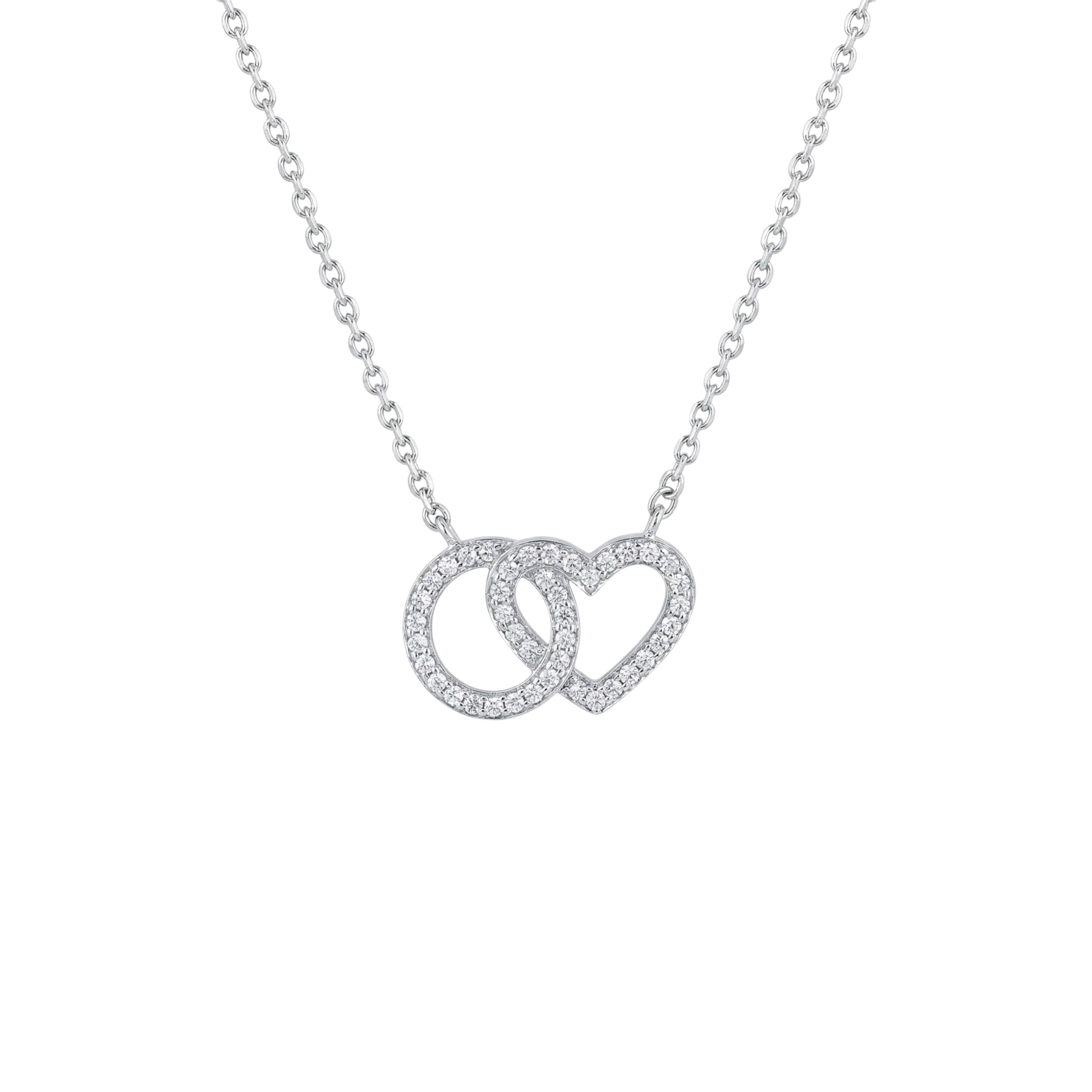 Item | Buy Eternal Round & Heart Diamond Necklace in 18KT Gold | SPOP Enterprise Global