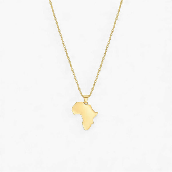 African Map Necklace in 18KT Gold Item | Buy African Map Necklace in 18KT Gold | SPOP Enterprise Global