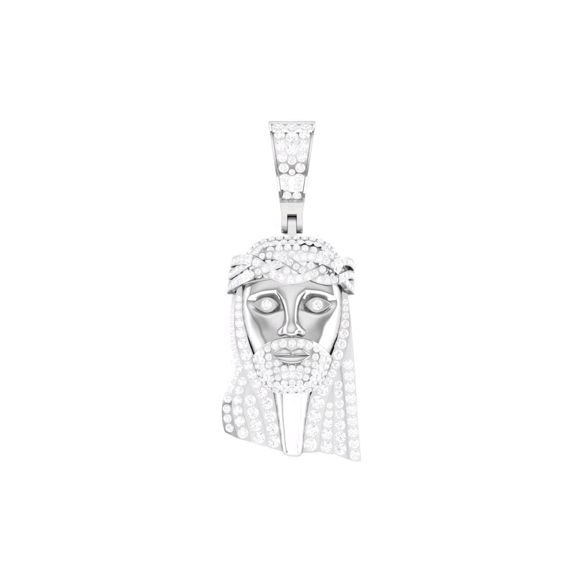 Item | Buy Jesus Natural Diamond Pendant in 18KT Gold | SPOP Enterprise Global