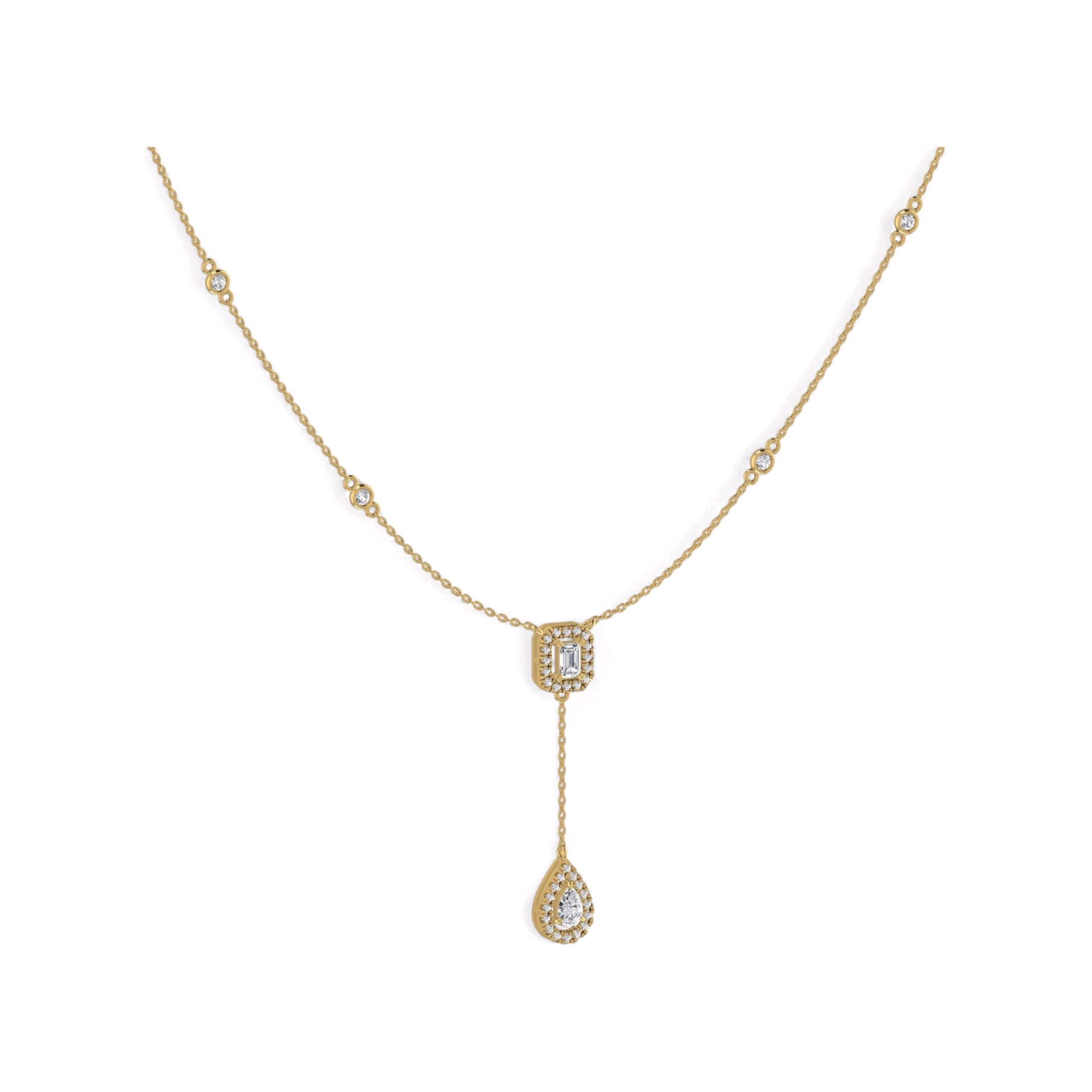Item | Buy Constance 1.8mm Drop Diamond Necklace in 18K Gold | SPOP Enterprise Global