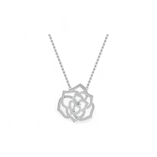 Item | Buy Maureen Floral Moissanite Necklace in 925 Sterling Silver | SPOP Enterprise Global