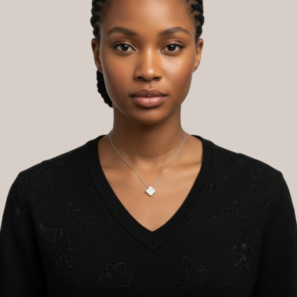 Item | Buy Midball Clover Natural Diamond Necklace in 18KT Gold | SPOP Enterprise Global