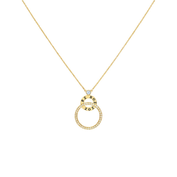 Item | Buy Interlocked Ring Diamond Necklace in 18KT Gold | SPOP Enterprise Global