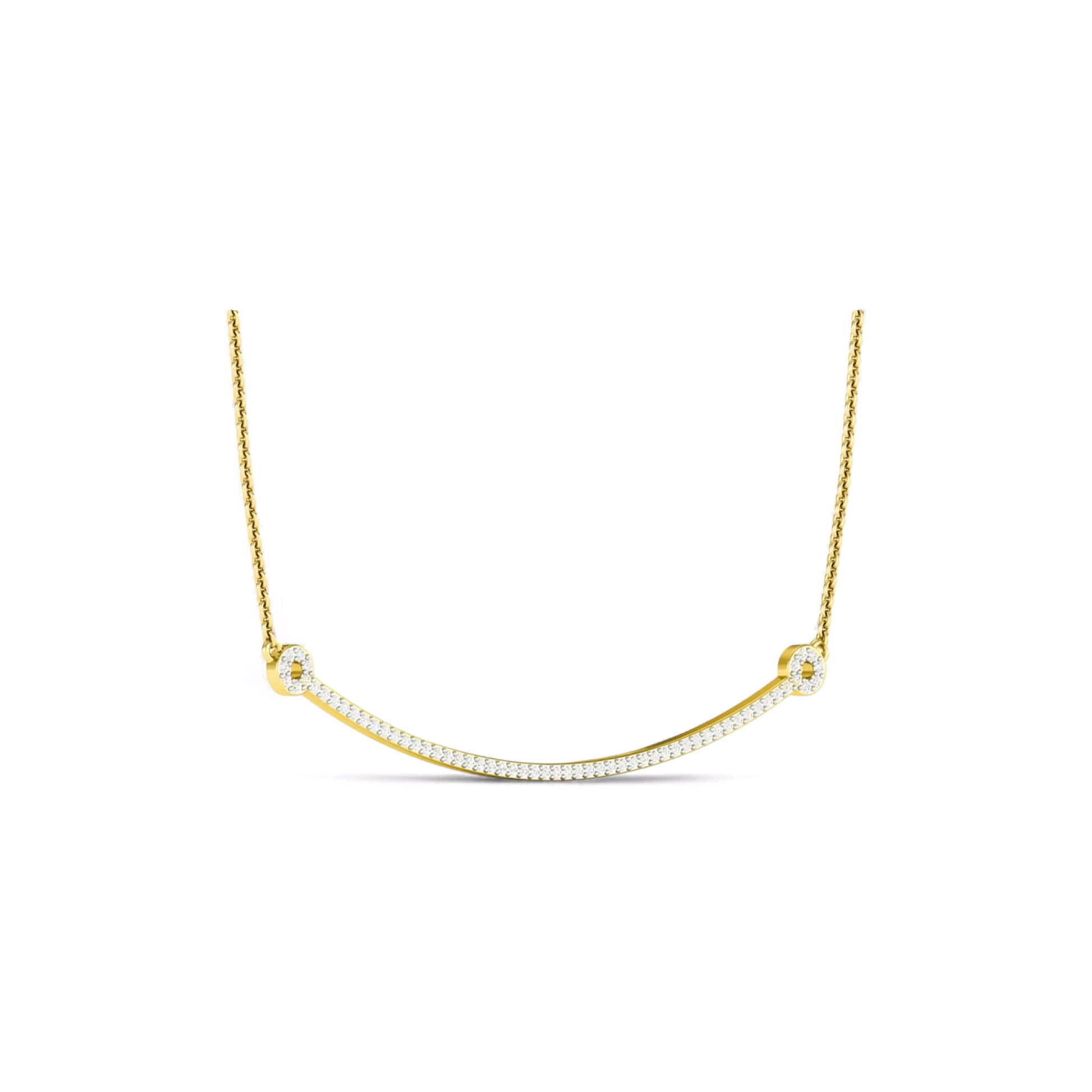 Item | Buy Smile Natural Diamond Necklace in 18KT Gold | SPOP Enterprise Global