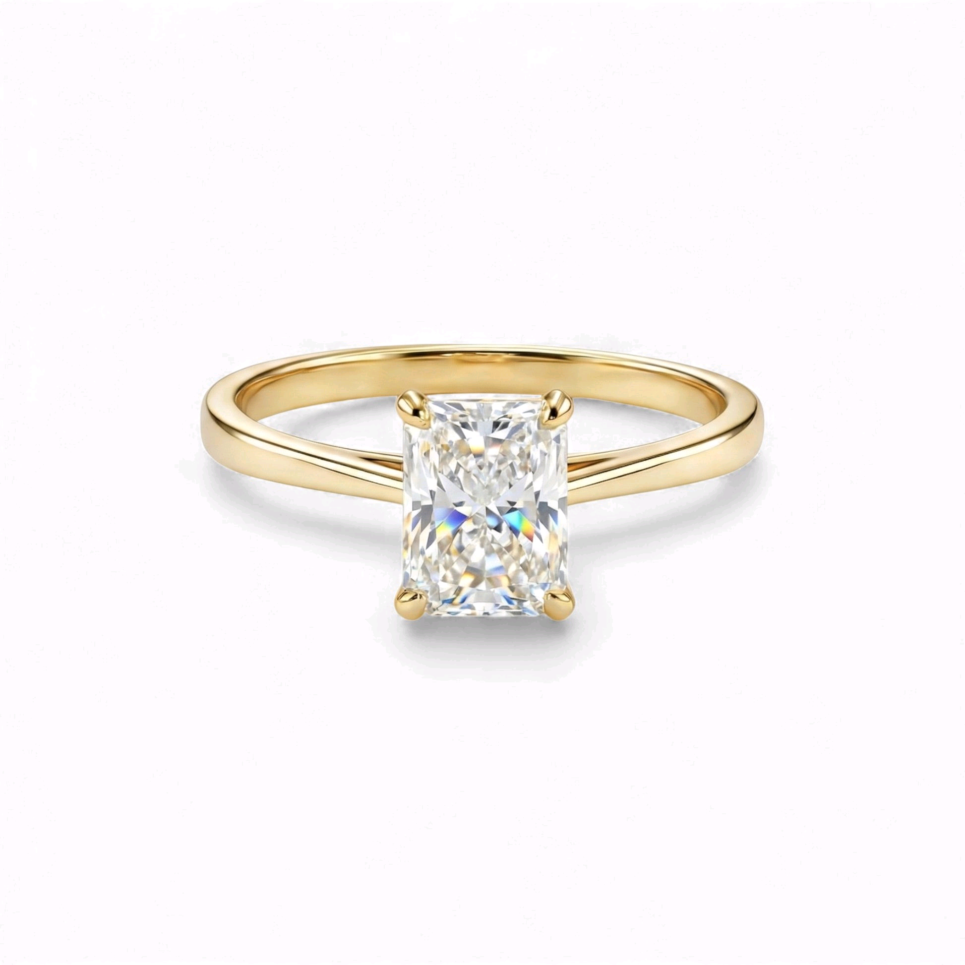 Item | Buy Celine Moissanite & Diamond Engagement Ring in 18KT Gold | SPOP Enterprise Global