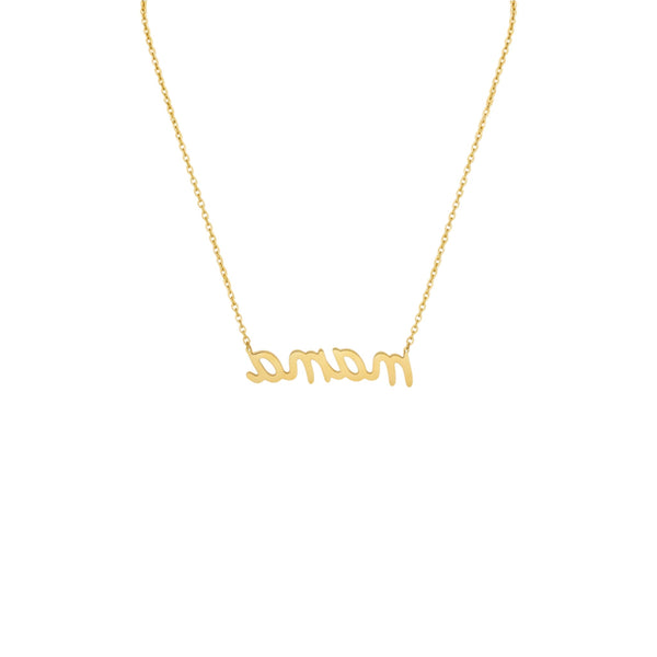 Item | Buy Custom "Mama" Pendant Lab Grown Diamond Necklace in 18KT Gold | SPOP Enterprise Global