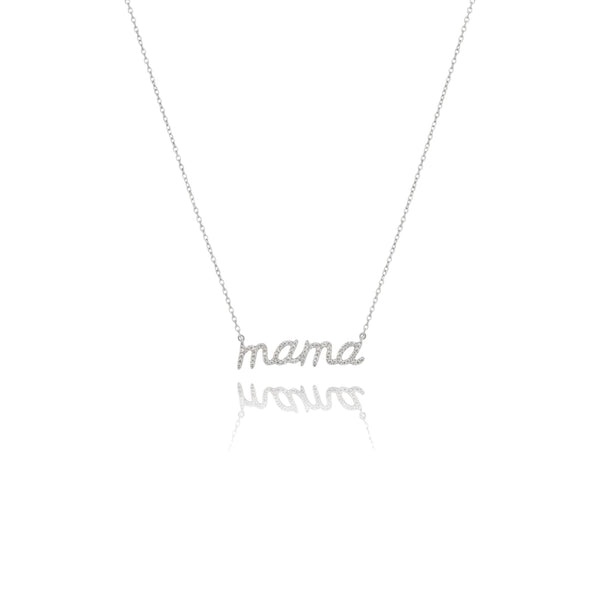 Item | Buy Custom "Mama" Pendant Lab Grown Diamond Necklace in 18KT Gold | SPOP Enterprise Global