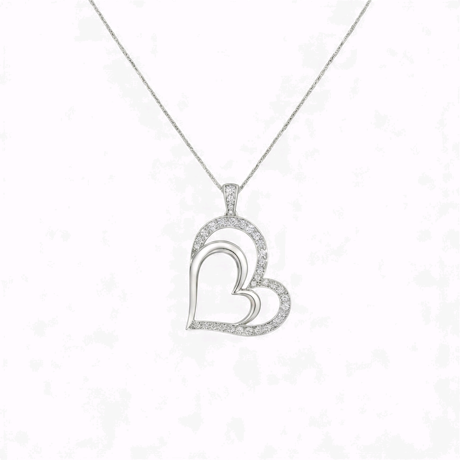 Item | Buy Graceful Heart Diamond Necklace in 18KT Gold | SPOP Enterprise Global