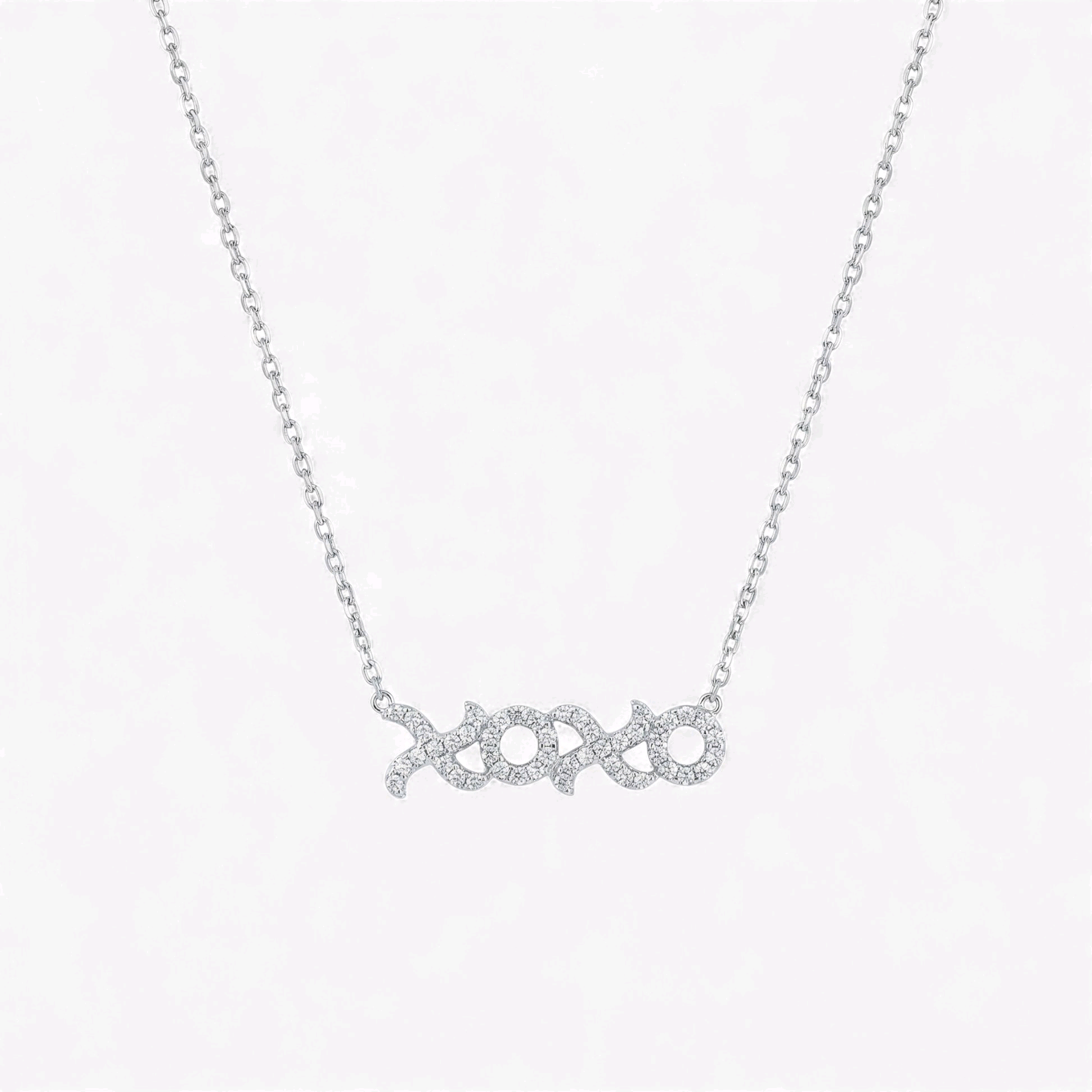 Item | Buy XOXO Natural Diamond Necklace in 18KT Gold | SPOP Enterprise Global