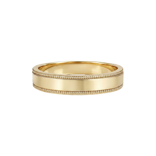5MM Milgrain Band in 18KT Gold Item | Buy 5MM Milgrain Band in 18KT Gold | SPOP Enterprise Global