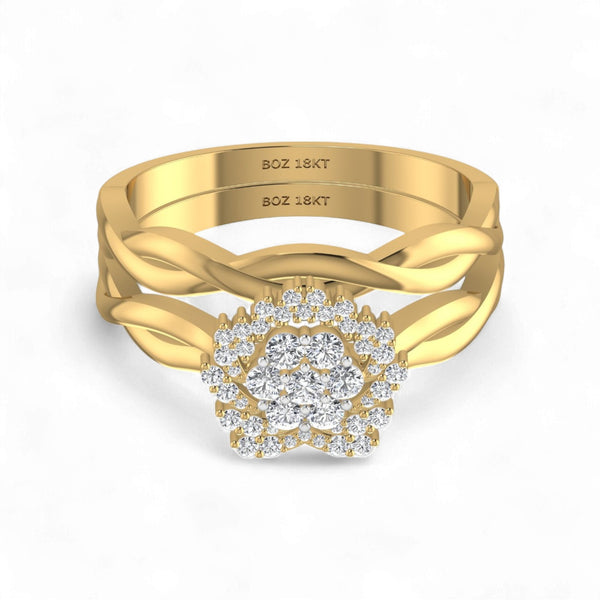 Item | Buy BOZ Forever Natural Diamond Bride Set in 18KT Gold | SPOP Enterprise Global
