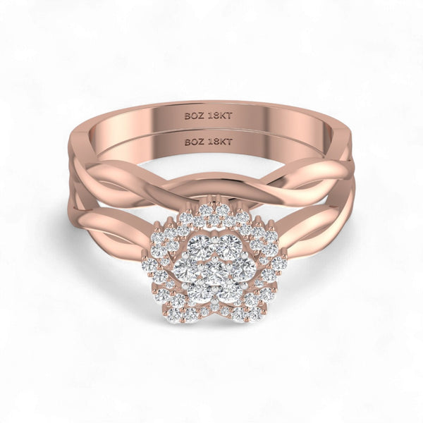 Item | Buy BOZ Forever Natural Diamond Bride Set in 18KT Gold | SPOP Enterprise Global