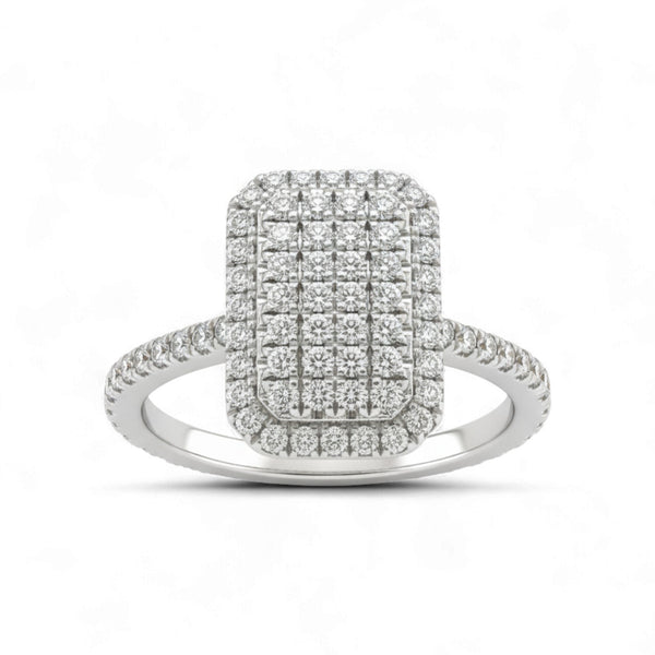 Item | Buy Julie Radiant Cut Natural Diamond Engagement Ring in 18KT Gold | SPOP Enterprise Global
