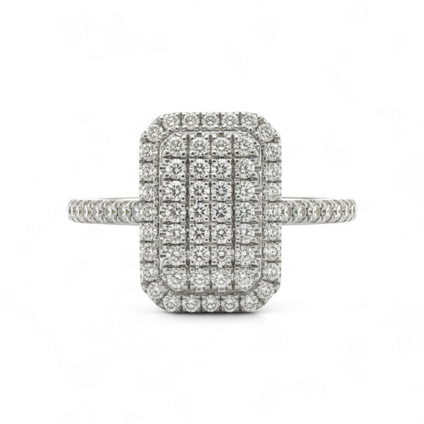 Item | Buy Julie Radiant Cut Natural Diamond Engagement Ring in 18KT Gold | SPOP Enterprise Global