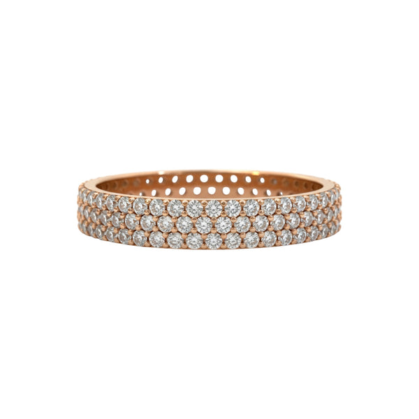 Item | Buy 3 Row Moissanite Pave Band in 10KT Gold | SPOP Enterprise Global