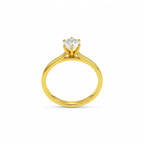 Item | Buy Amina Emerald Cut Moissanite Engagement Ring in 18KT Gold | SPOP Enterprise Global