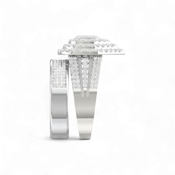 Item | Buy Omoni Pear Cut Natural Diamond Cluster Bride Set 18KT Gold | SPOP Enterprise Global