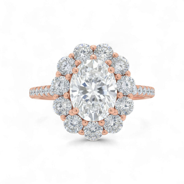Lavie Oval Cut Moissanite Engagement Ring in 18KT Gold Item | Buy Lavie Oval Cut Moissanite Engagement Ring in 18KT Gold | SPOP Enterprise Global