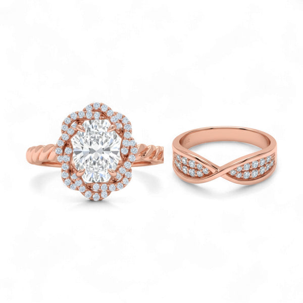 Item | Buy Ziora Lab Grown Diamond Bride Set in 18KT Gold | SPOP Enterprise Global