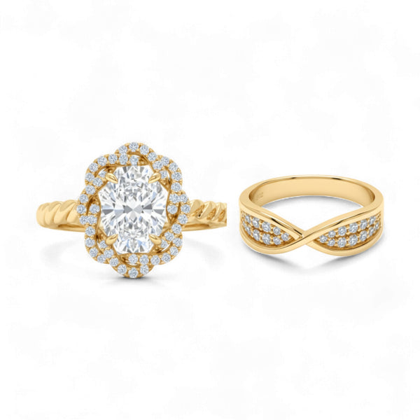Item | Buy Ziora Lab Grown Diamond Bride Set in 18KT Gold | SPOP Enterprise Global