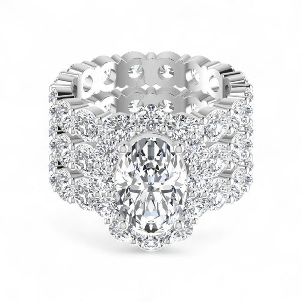 Item | Buy Jane Oval Natural Pavé Diamonds Bride Set in 18KT Gold | SPOP Enterprise Global