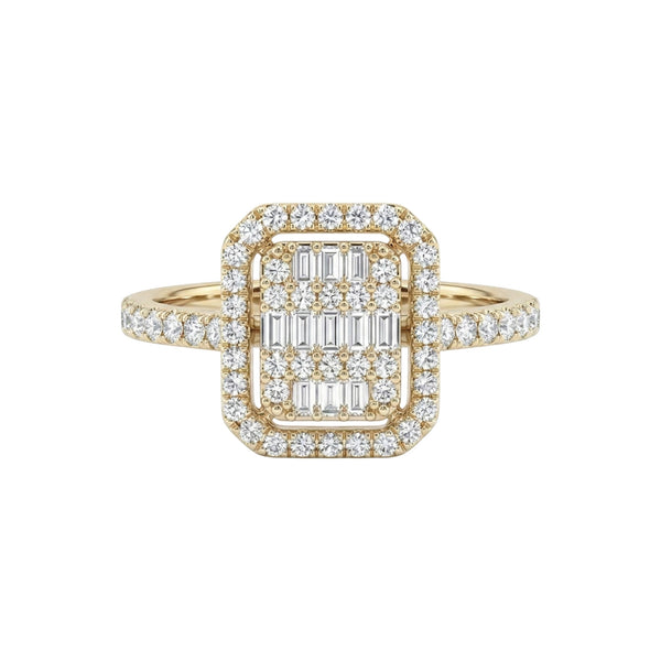 Item | Buy Ellen Radiant Cut Diamond Engagement Ring in 18KT Gold | SPOP Enterprise Global
