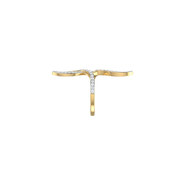 Item | Buy Oiza Infinie Mini Pave Diamond Ring in 18KT Gold | SPOP Enterprise Global