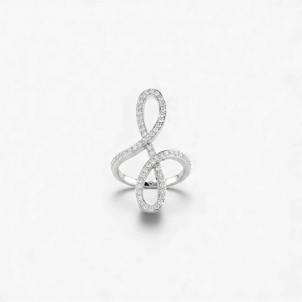 Item | Buy Oiza Infinie Mini Pave Diamond Ring in 18KT Gold | SPOP Enterprise Global