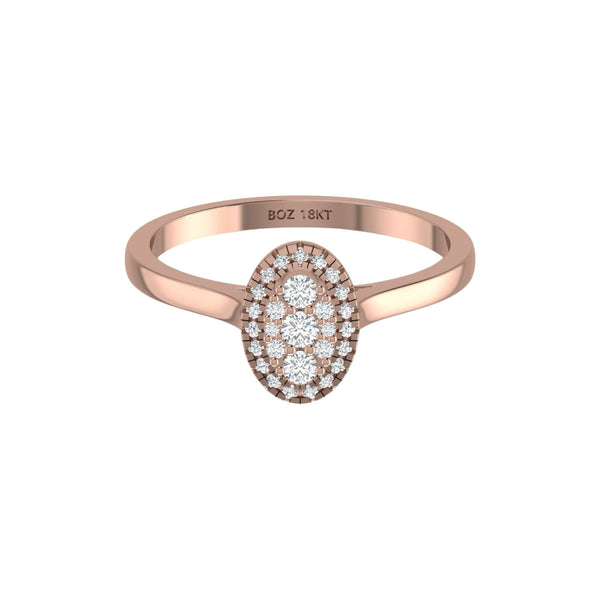 Item | Buy Leah Oval Cut Natural Diamond Engagement Ring in 18KT Gold | SPOP Enterprise Global
