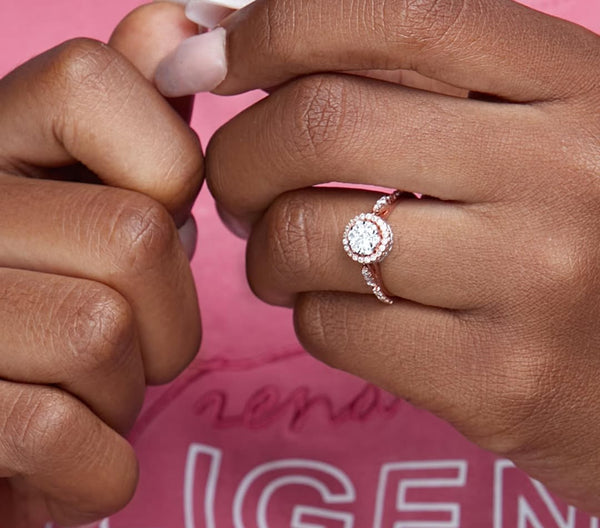 Daisy Natural Diamond Engagement Ring in 18K Gold Item | Buy Daisy Natural Diamond Engagement Ring in 18K Gold | SPOP Enterprise Global