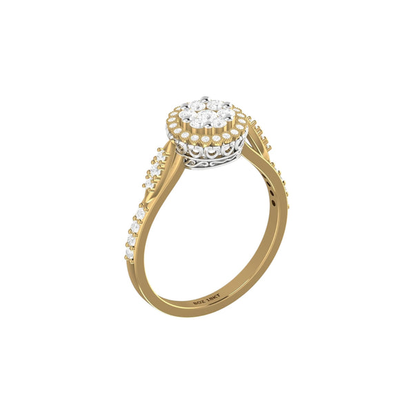 Daisy Natural Diamond Engagement Ring in 18K Gold Item | Buy Daisy Natural Diamond Engagement Ring in 18K Gold | SPOP Enterprise Global