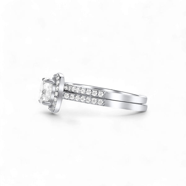 Heiress Cushion Cut Diamond Bride Set in 18KT Gold Item | Buy Heiress Cushion Cut Diamond Bride Set in 18KT Gold | SPOP Enterprise Global