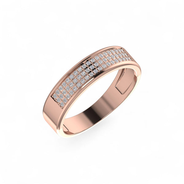 Item | Buy Omoni Pave Natural Diamond Band in 18KT Gold | SPOP Enterprise Global