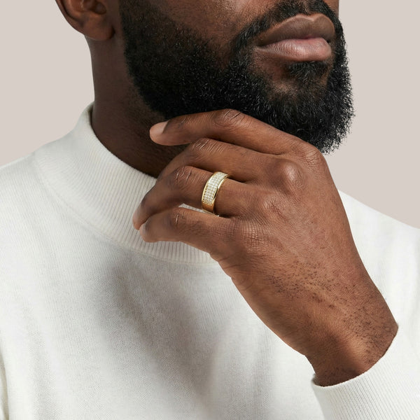 Omoni Pave Natural Diamond Band in 18KT Gold Item | Buy Omoni Pave Natural Diamond Band in 18KT Gold | SPOP Enterprise Global