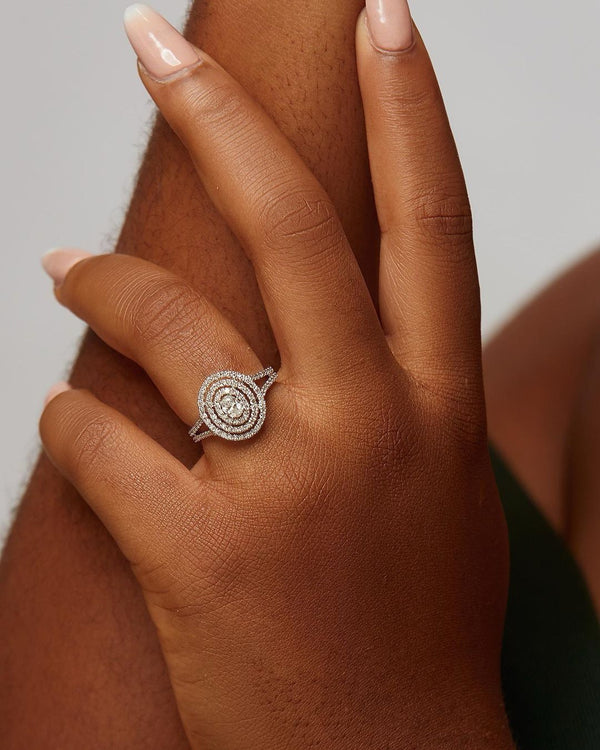 Item | Buy Jasmine Oval Cut Moissanite Engagement Ring in 18K Gold | SPOP Enterprise Global