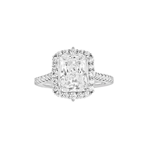 Quinn 2.0 Moissanite and Diamond Engagement Ring in 18K Gold Item | Buy Quinn 2.0 Moissanite and Diamond Engagement Ring in 18K Gold | SPOP Enterprise Global
