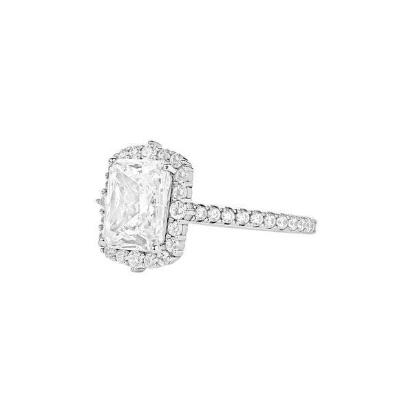 Quinn 2.0 Moissanite and Diamond Engagement Ring in 18K Gold Item | Buy Quinn 2.0 Moissanite and Diamond Engagement Ring in 18K Gold | SPOP Enterprise Global