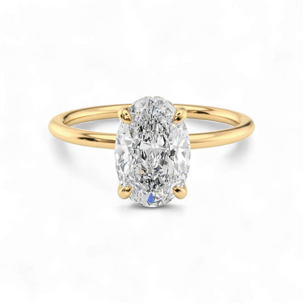 Item | Buy Classic Solitaire Lab Grown Diamond Engagement Ring in 18KT Gold | SPOP Enterprise Global