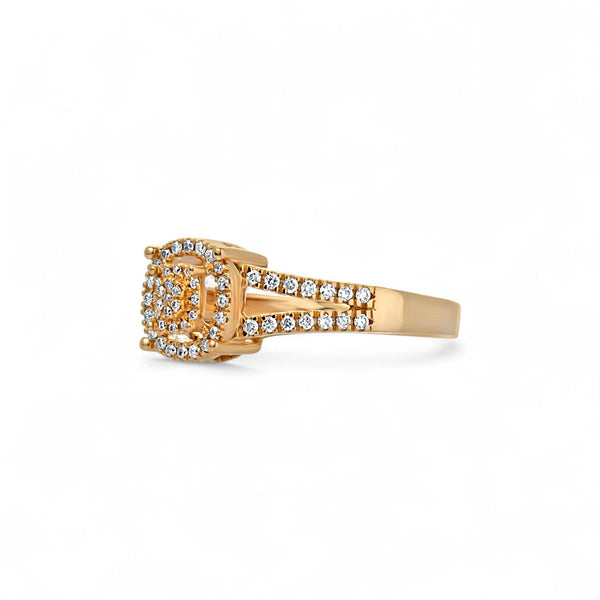 Item | Buy Precious Round Cut Diamond Cluster Engagement Ring in 18KT Gold | SPOP Enterprise Global