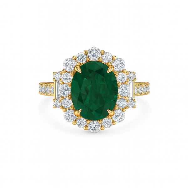 Item | Buy Empress Oval Cut Engagement Ring in 18K Gold | SPOP Enterprise Global