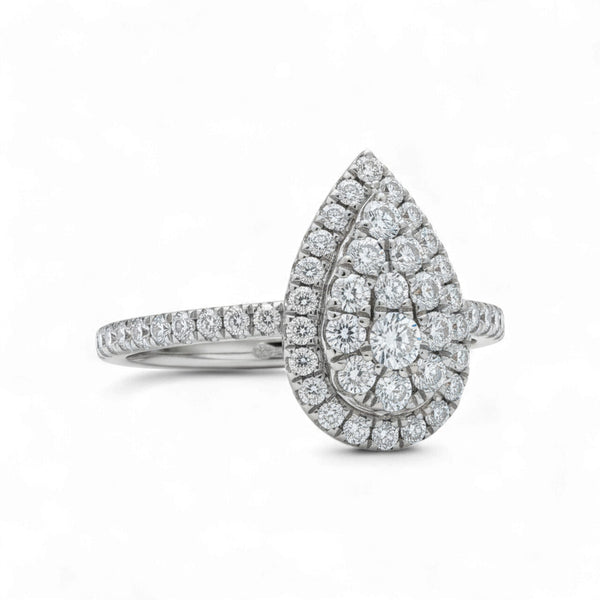 Item | Buy Julie Pear Cut Natural Diamond Engagement Ring in 18KT Gold | SPOP Enterprise Global