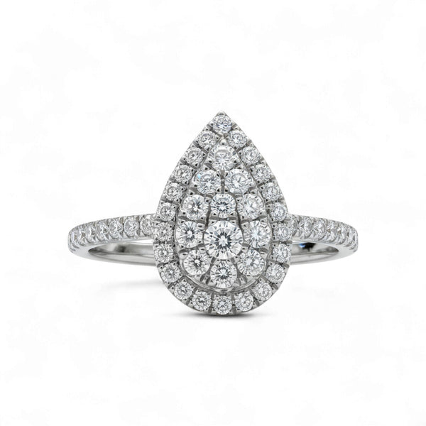 Item | Buy Julie Pear Cut Natural Diamond Engagement Ring in 18KT Gold | SPOP Enterprise Global