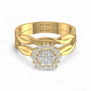 Item | Buy BOZ Forever Natural Diamond Bride Set in 18KT Gold | SPOP Enterprise Global