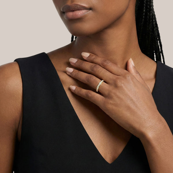 2MM Pave Natural Diamond Band in 18KT Gold Item | Buy 2MM Pave Natural Diamond Band in 18KT Gold | SPOP Enterprise Global