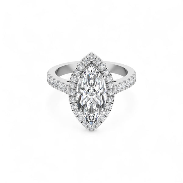 Item | Buy Split Shank Pear Cut Moissanite Engagement Ring in 925 Sterling Silver | SPOP Enterprise Global