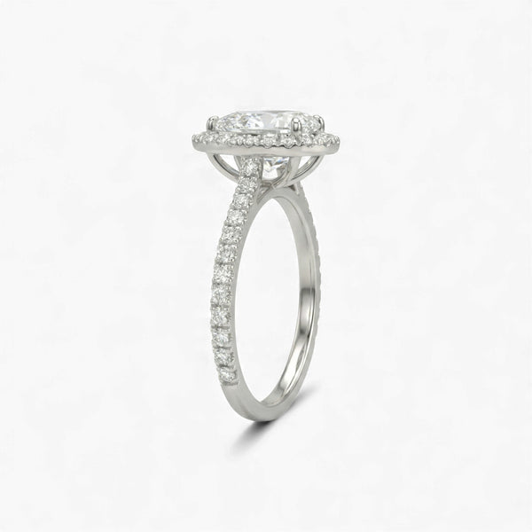 Classic Pear Cut Lab Grown Diamond Engagement Ring in 18KT Gold Item | Buy Classic Pear Cut Lab Grown Diamond Engagement Ring in 18KT Gold | SPOP Enterprise Global