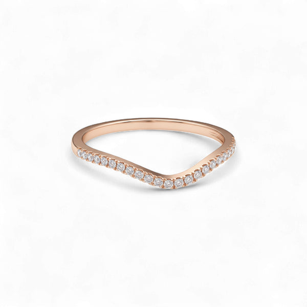 Precious Curve Natural Diamond Band in 18KT Gold Item | Buy Precious Curve Natural Diamond Band in 18KT Gold | SPOP Enterprise Global