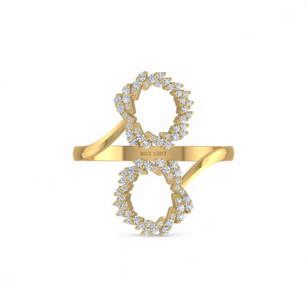 Item | Buy Boz Forever cuff Diamond Ring in 18K Gold | SPOP Enterprise Global