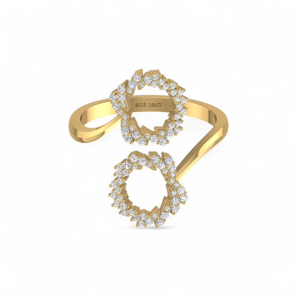 Item | Buy Boz Forever cuff Diamond Ring in 18K Gold | SPOP Enterprise Global
